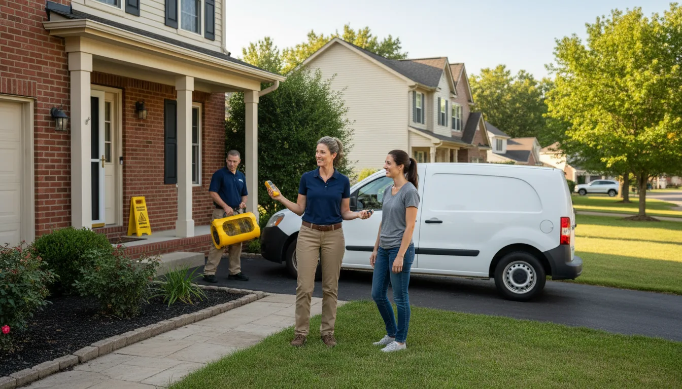 Residential water damage restoration in Duson, LA